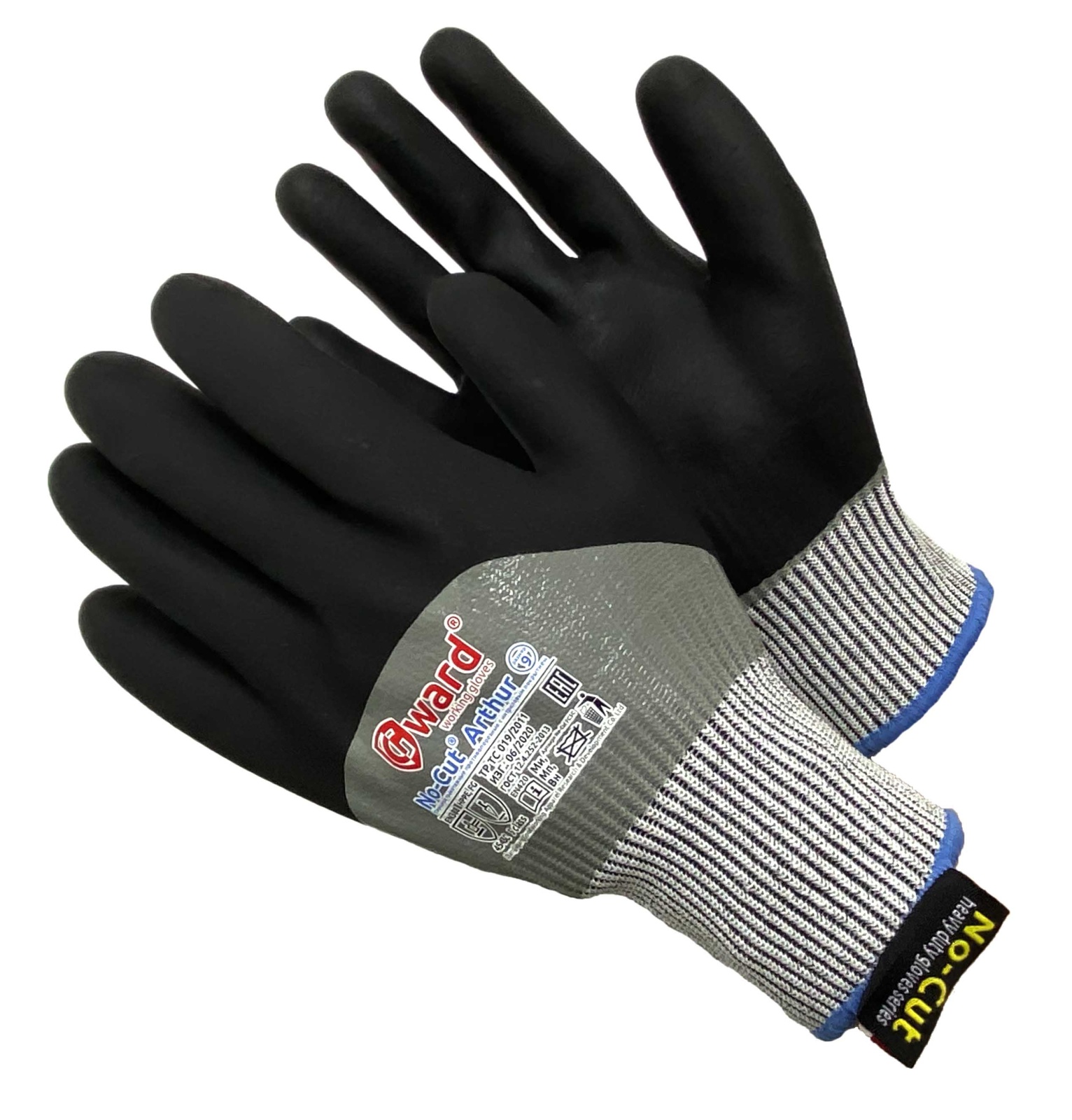 Перчатки противопорезные 5 класс с нитриловым обливом Gward No-Cut Arthur