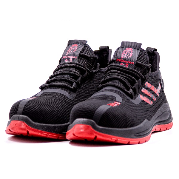 Полуботинки, тканый материал, ПУ/ТПУ, КП, 5333К черный/красный