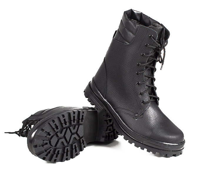 Ботинки зимние, кожа, ТЭП, шерстянной мех, Берцы Омон