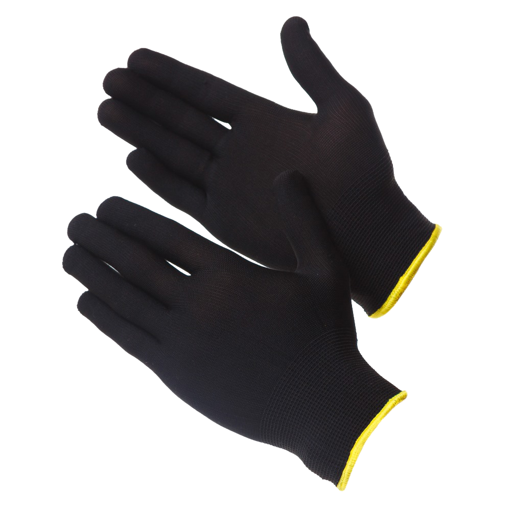 Перчатки нейлоновые 13 класс Touch Black  NP1001, черный