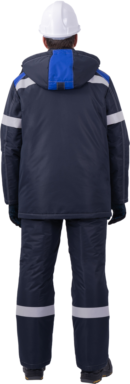 Костюм зимний мужской Старатель, тк.Полиэфир,120, брюки, синий/васильковый