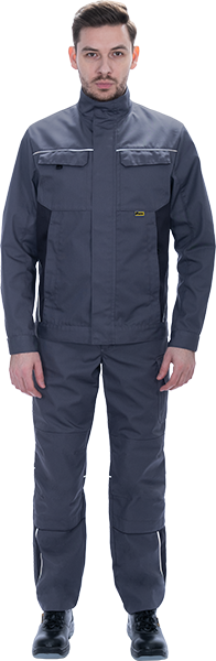 Куртка мужская GT, тк.Томбой,245, серый/темно-серый М