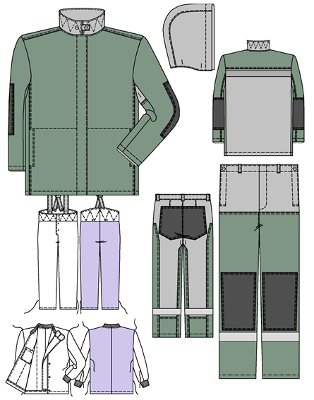 Костюм сварщика зимний 3 кл. защиты 5088ЛС тк.СМИТ, т.синий, 450, ТЕРМОШИЛД-ПС куртка-брюки М