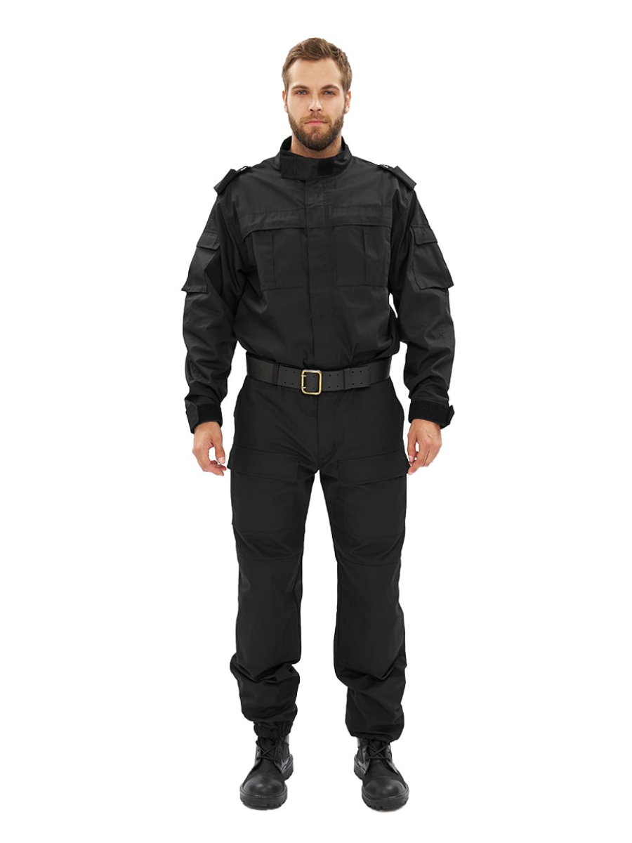 Костюм мужской Спецназ, тк.Рип-Стоп,220, ВО, брюки, черный